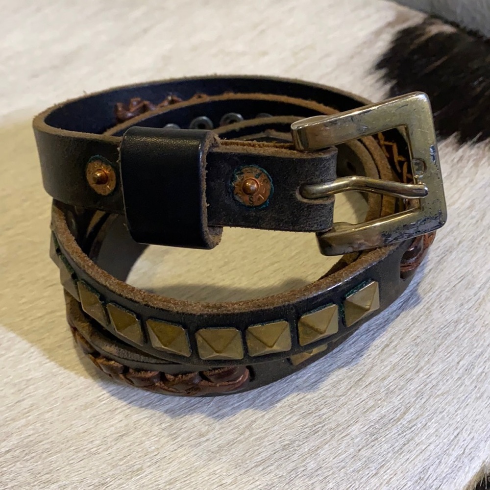 Studded Leather Belt